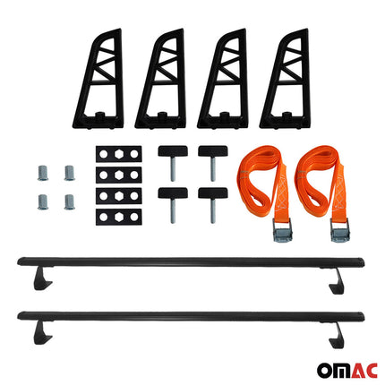 2x Dachträger + Leiterhalter Set für VW T5 T6 Transporter 2003-2024 Schwarz