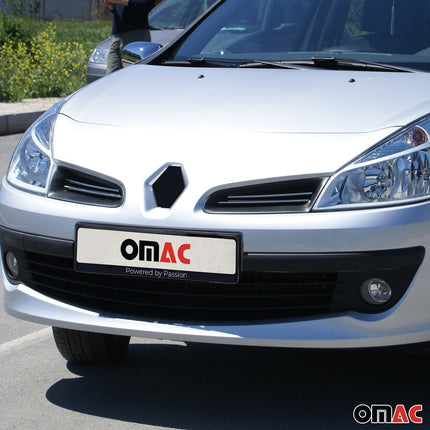 Kühlergrill Leisten Grillleisten für Renault Clio 2005-2013 Edelstahl Chrom 4x