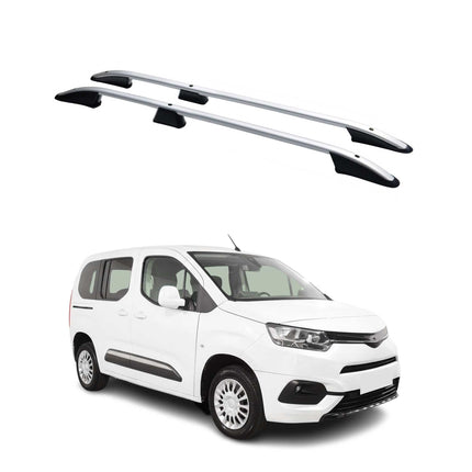 Dachreling Dachgepäckträger für Toyota Proace City 2019-2026 Kurzer Alu Grau