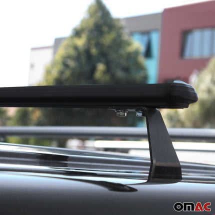Dachträger Grundtäger für Nissan NV200 2009-2020 75kg Aluminium Schwarz 3 tlg
