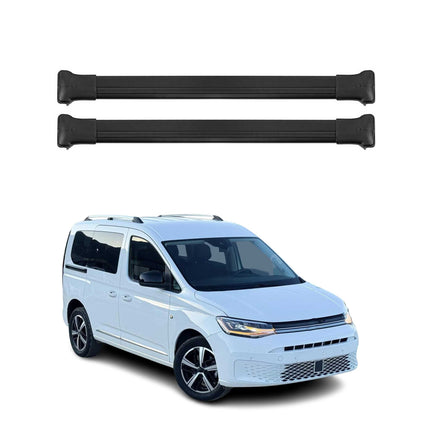 Dachträger Gepäckträger für VW Caddy 2020-2026 Relingträger Aluminium Schwarz 2x