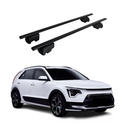 Dachträger Grundtäger für Kia Niro I 2017-2022 75kg Metall Schwarz 2 tlg