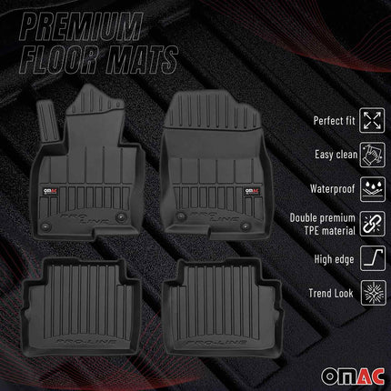 OMAC Gummi Fußmatten für Mazda CX-5 2017-2025 Premium TPE Automatten Schwarz 4x