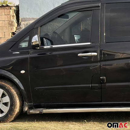 Fensterleisten Zierleisten für Mercedes Vito W639 2003-2014 Edelstahl Chrom 2x
