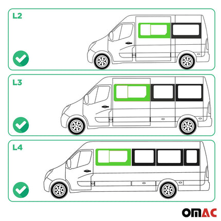 Seitenfenster Schiebefenster für Renault Master 2010-2024 Links L2 L3 L4 H2