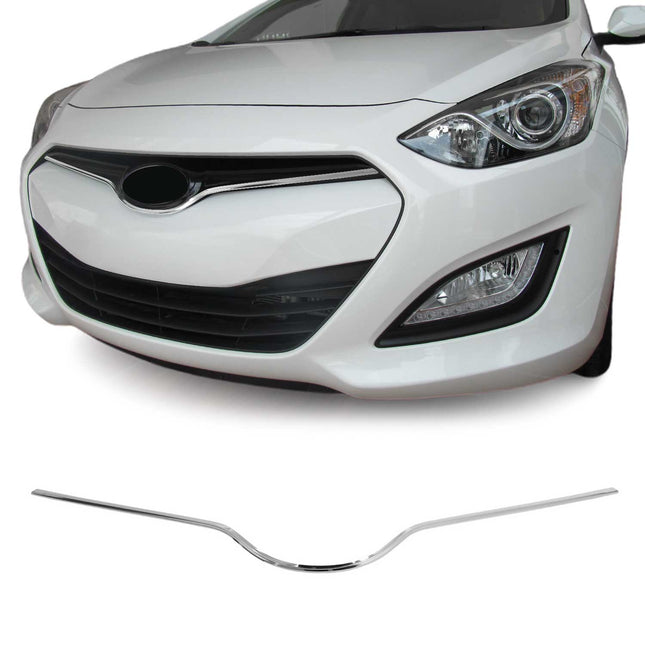 Kühlergrill Leisten Grillleisten für Hyundai i30 2011-2018 Edelstahl Chrom 1tlg