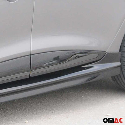 Seitentürleiste Türschutzleiste für Renault Clio 2012-2019 Chrom Stahl Dunkel 4x