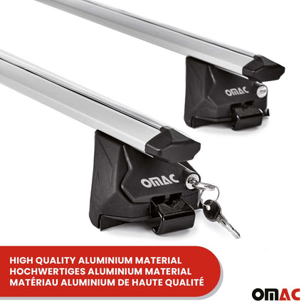 Dachträger Grundtäger für Skoda Kodiaq 2016-2024 100kg Aluminium Silber 2tlg ABE