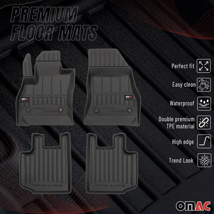 OMAC Gummi Fußmatten für Fiat 500L 2012-2024 Premium TPE 3D Automatten 4tlg
