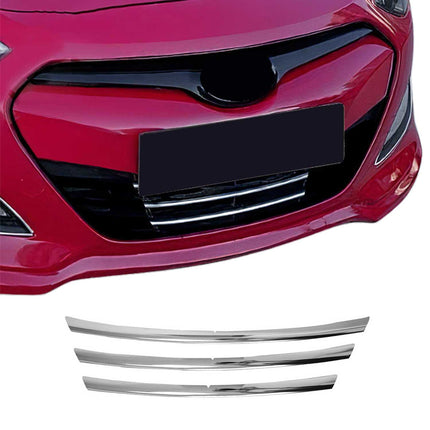Kühlergrill Leisten Grillleisten für Hyundai i30 2012-2017 Edelstahl Chrom 3tlg