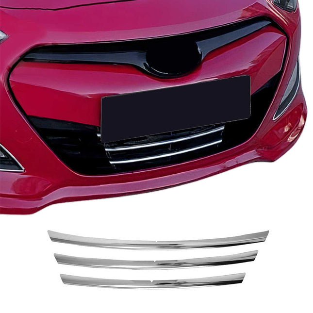 Kühlergrill Leisten Grillleisten für Hyundai i30 2012-2017 Edelstahl Chrom 3tlg