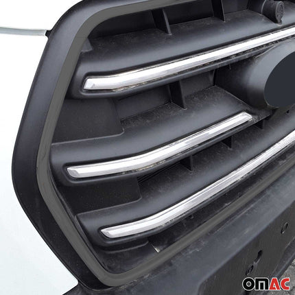 Kühlergrill Leisten Frontgrill für Ford Transit 2020-2026 Edelstahl Chrom 4x