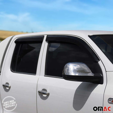 4x Windabweiser Regenabweiser für Mitsubishi L200 Triton 2014-2021 Acryl Dunkel