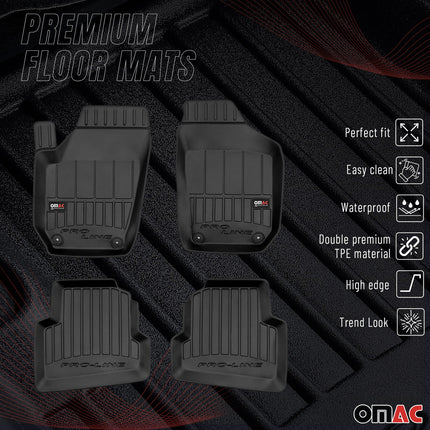 OMAC Gummi Fußmatten für Skoda Fabia 2 2006-2014 Premium TPE Automatten 4tlg