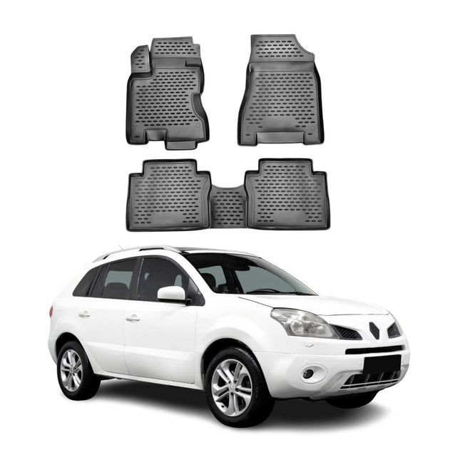 OMAC Gummimatten Fußmatten für Renault Koleos 2008-2016 TPE Automatte Schwarz 4x