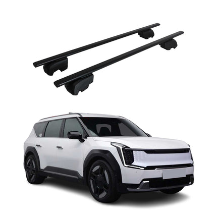 Dachträger Grundtäger für Kia EV9 2023-2026 75kg Metall Schwarz 2 tlg