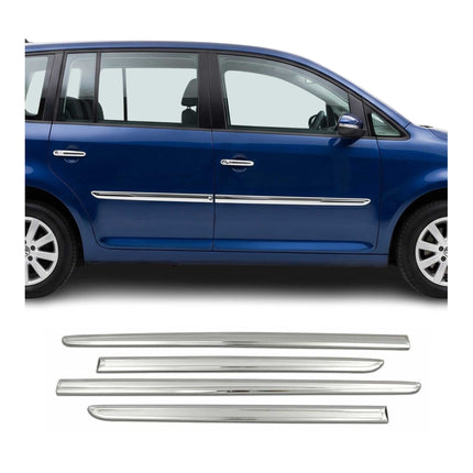 Seitentürleiste Türschutzleisten für VW Touran I 2011-2015 Facelift Edelstahl 4x
