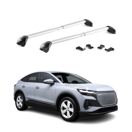 Dachträger Grundtäger für Audi Q4 2021-2026 100kg Aluminium Silber 2 tlg ABE