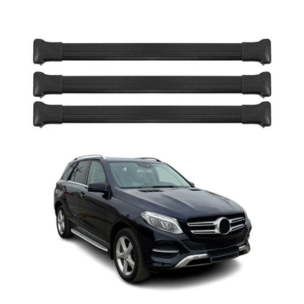 Dachträger Grundtäger für Mercedes GLE W166 2015-2019 75kg Alu Schwarz 3 tlg