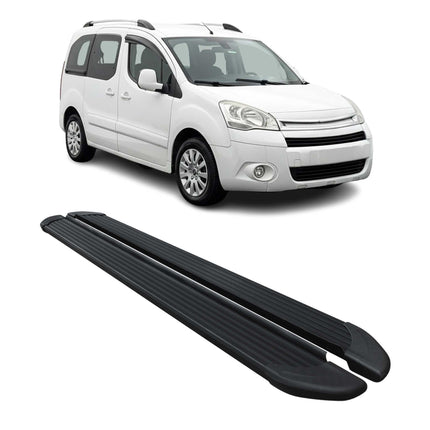 Seitenschweller Trittbretter für Citroen Berlingo L1 2008-2018 Alu Schwarz