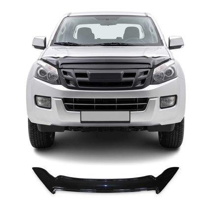 Motorhaube Deflektor Steinschlagschutz für Isuzu D-Max II 2012-2019 Schwarz