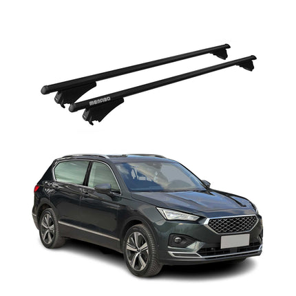 Menabo Grundträger Dachträger für Seat Tarraco 2018-2024 ABE Alu Schwarz 2x
