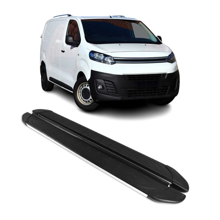 Trittbretter Seitenschweller für Citroen Jumpy 2016-2026 L1 Kurzer Schwarz Grau