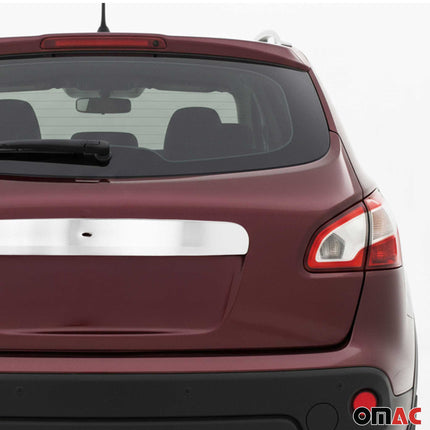 Kofferraumleiste Chrom für Nissan Qashqai +2 2008-2014 Schlüssel Gebürstet