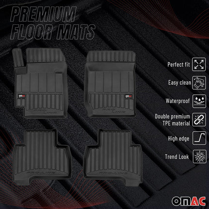 OMAC Gummi Fußmatten für Suzuki Grand Vitara 2005-2014 Premium Gummi Schwarz 4x