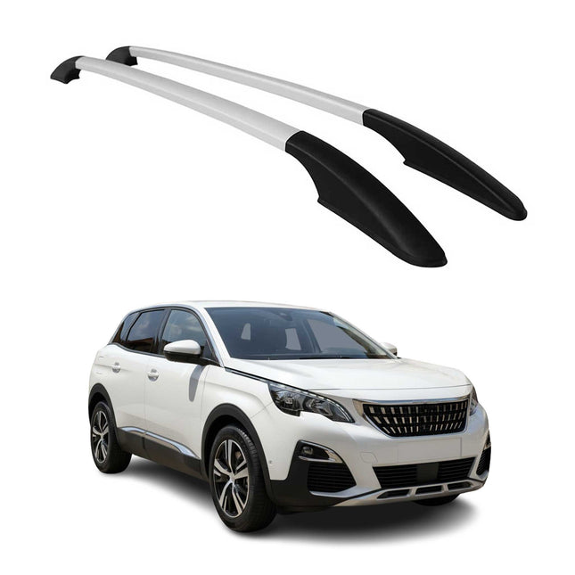 Aluminium Dachreling Relingträger für Peugeot 3008 2016-2024 Silber 2x