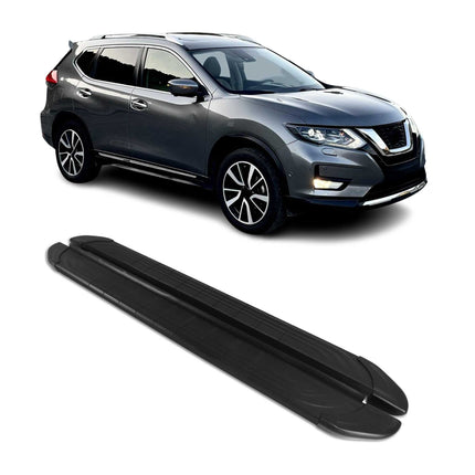 Trittbretter Seitenschweller für Nissan X-Trail 2013-2021 Aluminium Schwarz 2tlg
