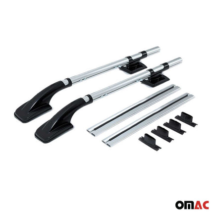 Dachreling & Dachträger Satz für Ford Ranger Double Cab 2 2007-2012 Alu Grau 4x