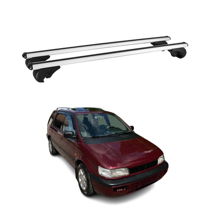Dachträger Grundtäger für Mitsubishi Space Wagon 1997-2004 75kg Alu Silber 2 tlg