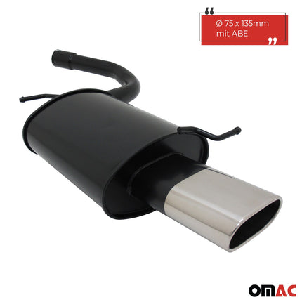 Novus Sportauspuff für Audi A4 B6 / 8E 135x75mm Endschalldämpfer mit ABE