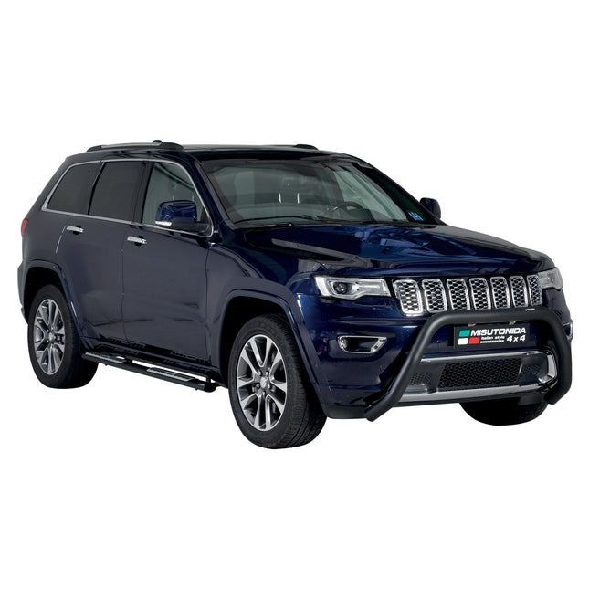 Stahl Trittbretter Schwellerrohre für Jeep Grand Cherokee WK2 2015-2021 Schwarz