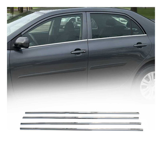 Fensterleisten Zierleisten für Toyota Corolla 2007-13 Stufenheck Edelstahl 4tlg