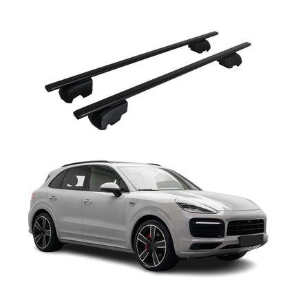Dachträger Grundtäger für Porsche Cayenne 2019-2026 75kg Metall Schwarz 2 tlg