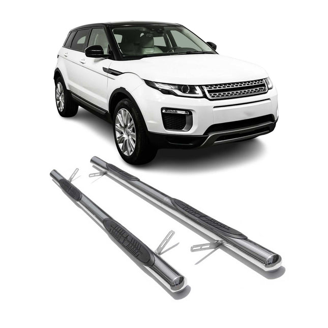 Edelstahl Trittbretter Schwellerrohre für Range Rover Evoque 2011-2019 Silber
