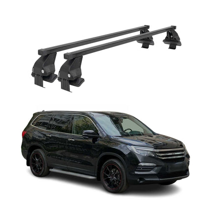 Menabo Dachträger Grundtäger für Honda Pilot 2016-2022 50kg Stahl Schwarz 2 tlg