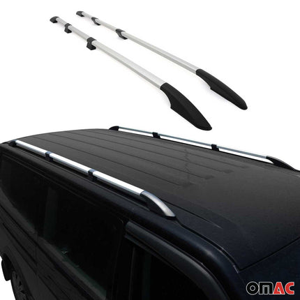 Dachreling Dachgepäckträger für VW Caddy Maxi 3 2003-2015 L2 Langer Alu Grau