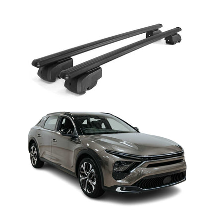 Dachträger Grundtäger für Citroen C5 X 2022-2026 75kg Alu Schwarz 2 tlg
