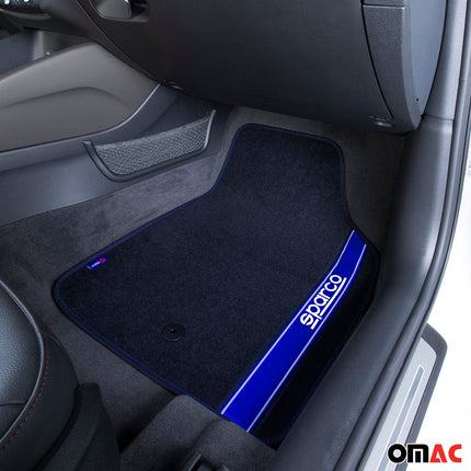 SPARCO Fußmatten Automatten Universal Schwarz Blau Autoteppich Alwettermatten 4x