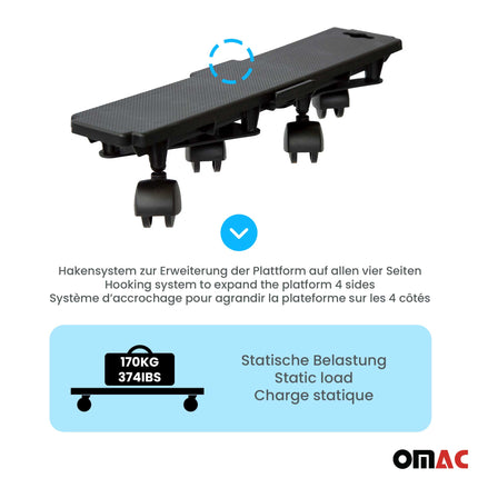 Möbel-Transportroller 170 kg Möbelroller Plattform Lenkrollen Trittbrett 2 tlg