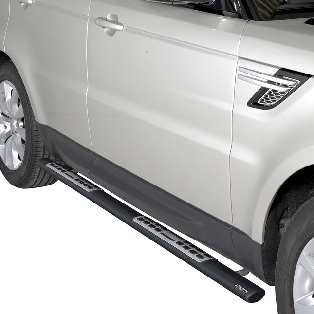 Stahl Seitenschweller Schwellerrohre für Range Rover Sport 2014-2017 Schwarz