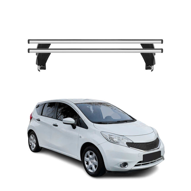 Menabo Dachträger Grundtäger für Nissan Note 2012-2017 50kg Alu Silber 2 tlg