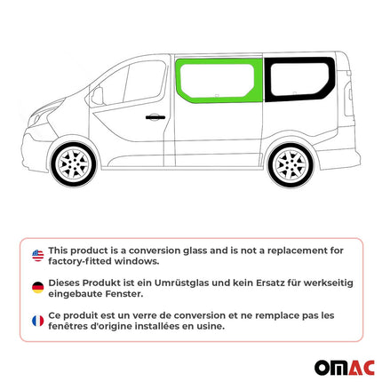 Seitenfenster Auto für Nissan Primastar 2022-2026 L1 L2 Kasten Links Schwarz