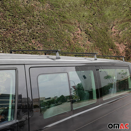 Dachträger Grundtäger für VW Transporter T7 2023-2026 75kg Stahl Schwarz 3 tlg