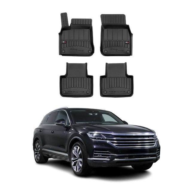 OMAC Gummi Fußmatten für VW Touareg 2017-2024 Premium TPE Automatten Schwarz 4x