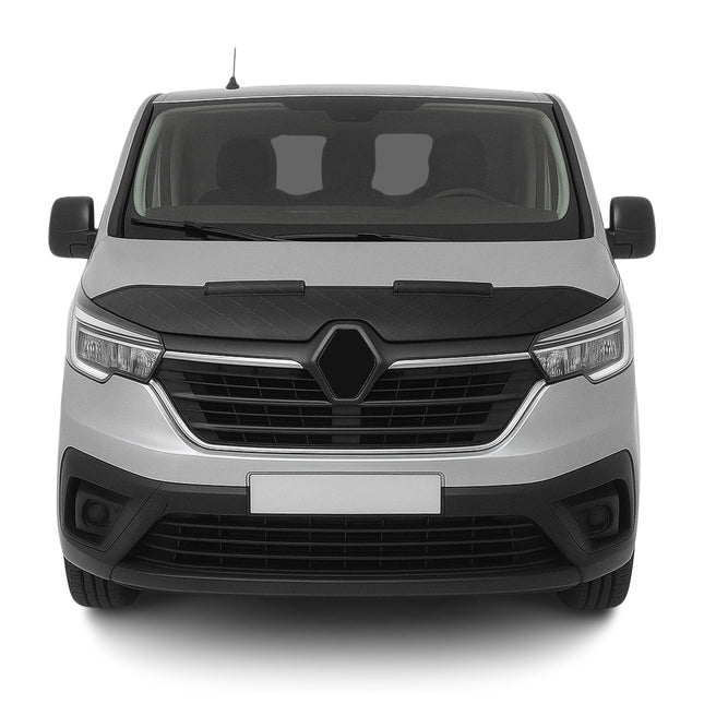 Haubenbra Steinschlagschutz für Renault Trafic X82 2020-2026 Schwarz Halb