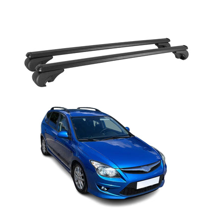 Dachträger für Hyundai i30 Kombi 2008-2012 Gepäckträger Grundträger Alu Schwarz